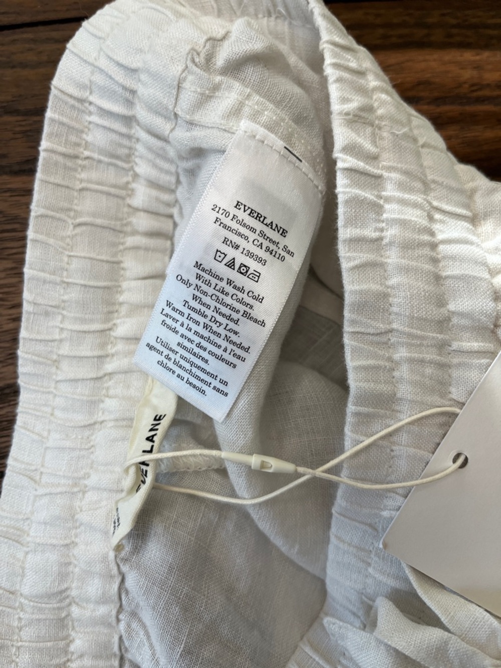 NWT Everlane Women's Cargo Curve Pant Linen in Natural Chambray, Size small - Picture 7 of 7